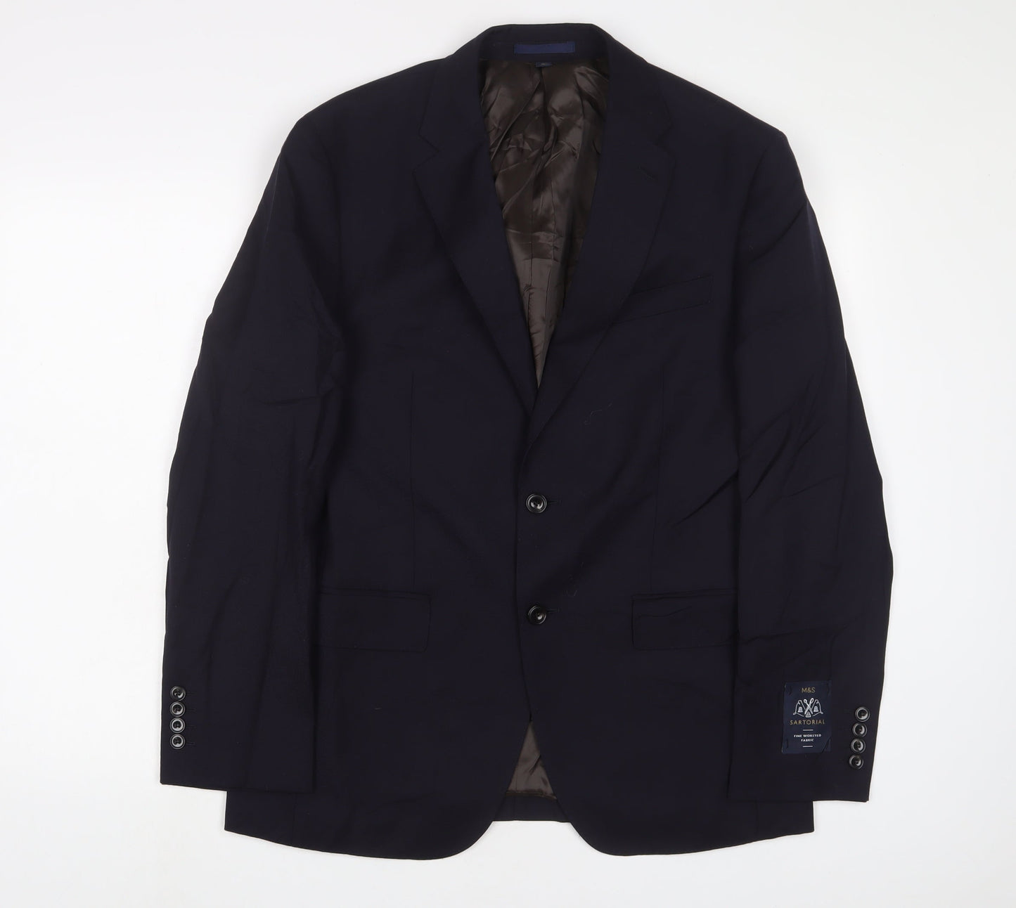 Mens UK Size 40 Marks and Spencer Regular Blue Suit Jacket