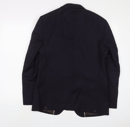 Mens UK Size 40 Marks and Spencer Regular Blue Suit Jacket