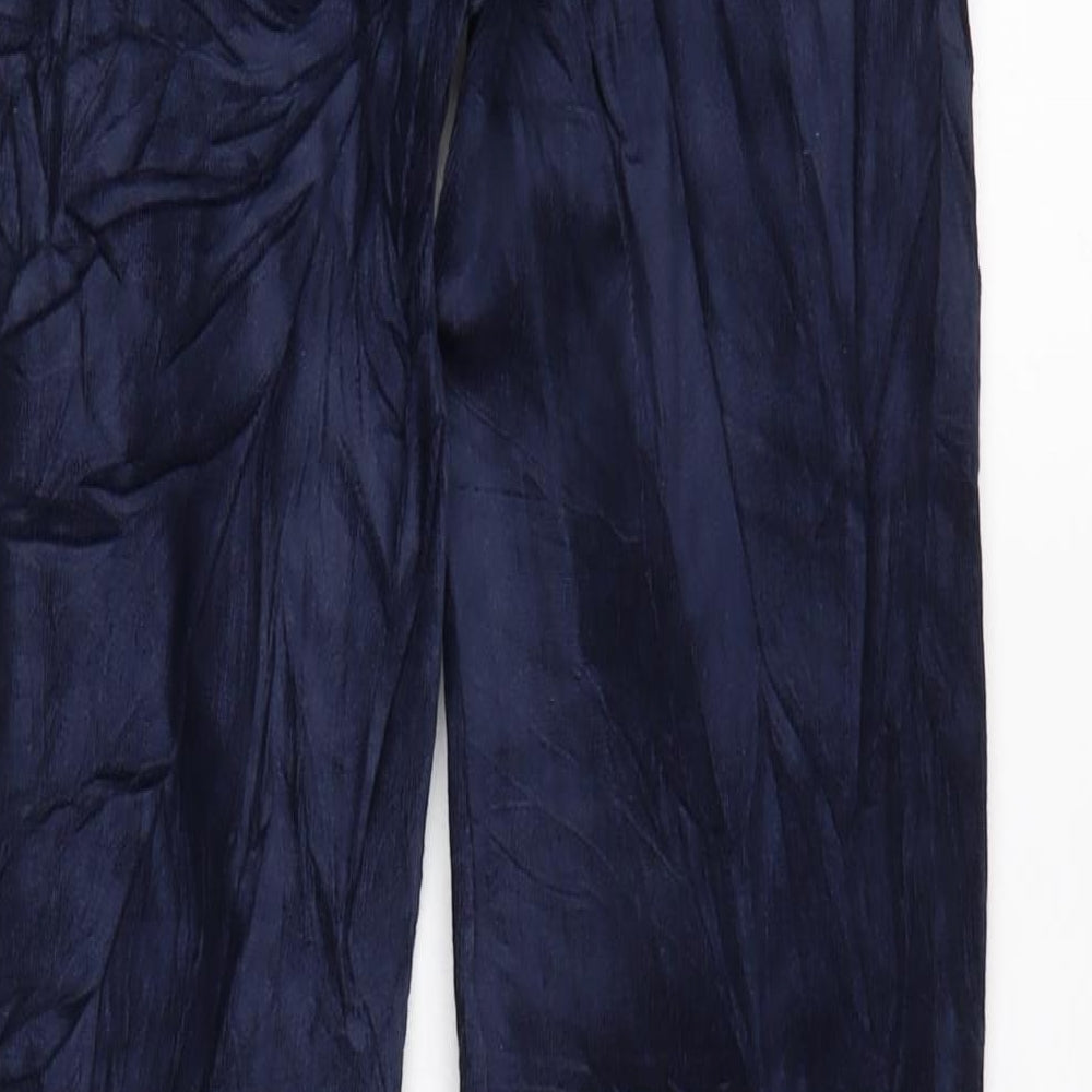 Marks and Spencer Mens Black Cotton Trousers Size 26 in L29 in Regular Zip