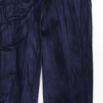 Marks and Spencer Mens Black Cotton Trousers Size 26 in L29 in Regular Zip