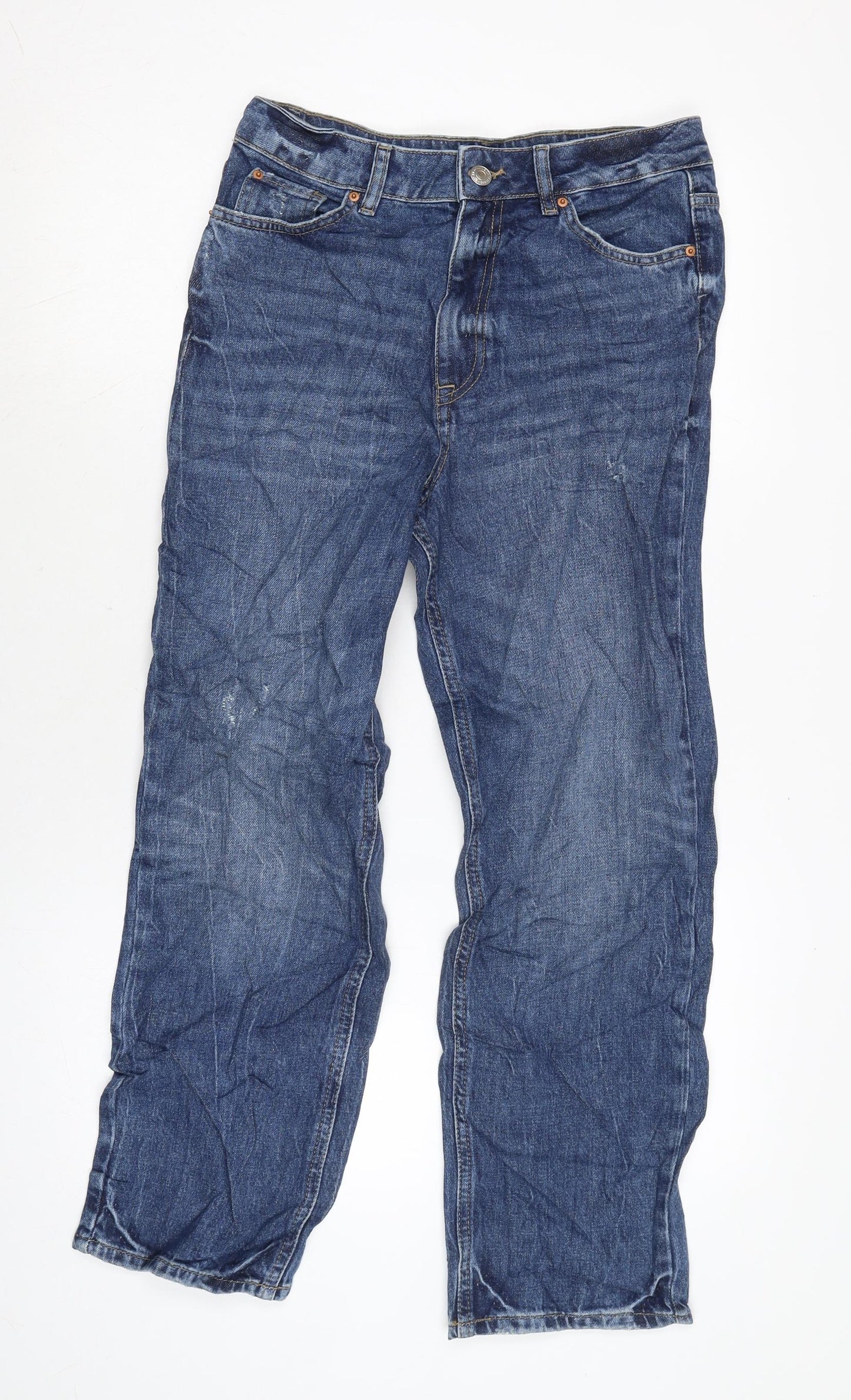 Womens UK Size 10 Marks and Spencer Regular Fit Straight Blue Jeans