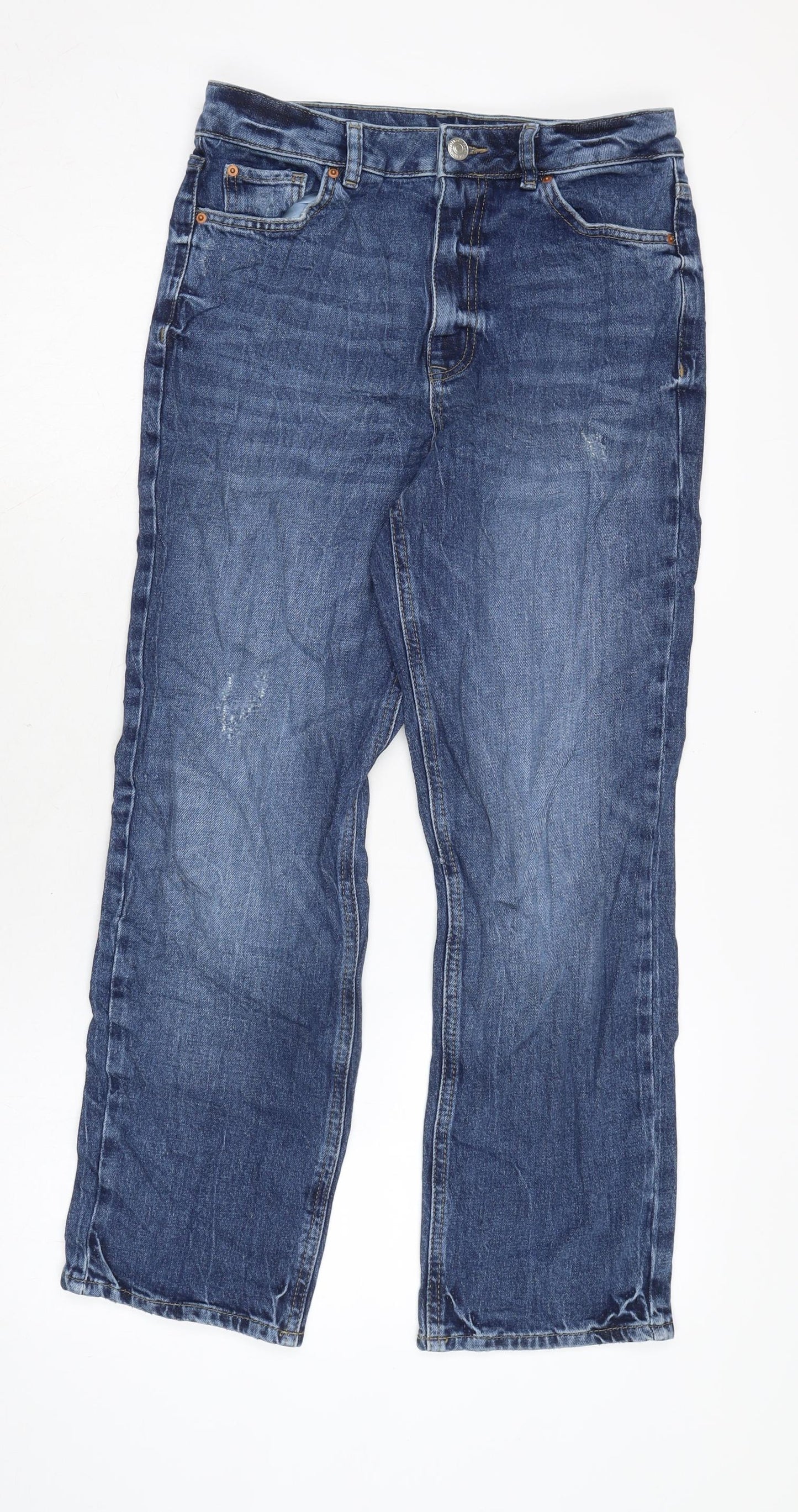 Womens UK Size 10 Marks and Spencer Extra-Slim Fit Straight Blue Jeans