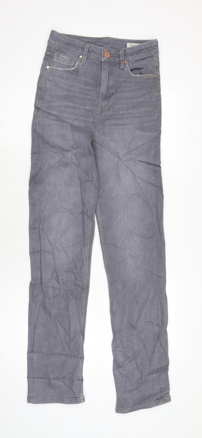 Womens UK Size 8 Marks and Spencer Regular Fit Straight Grey Jeans
