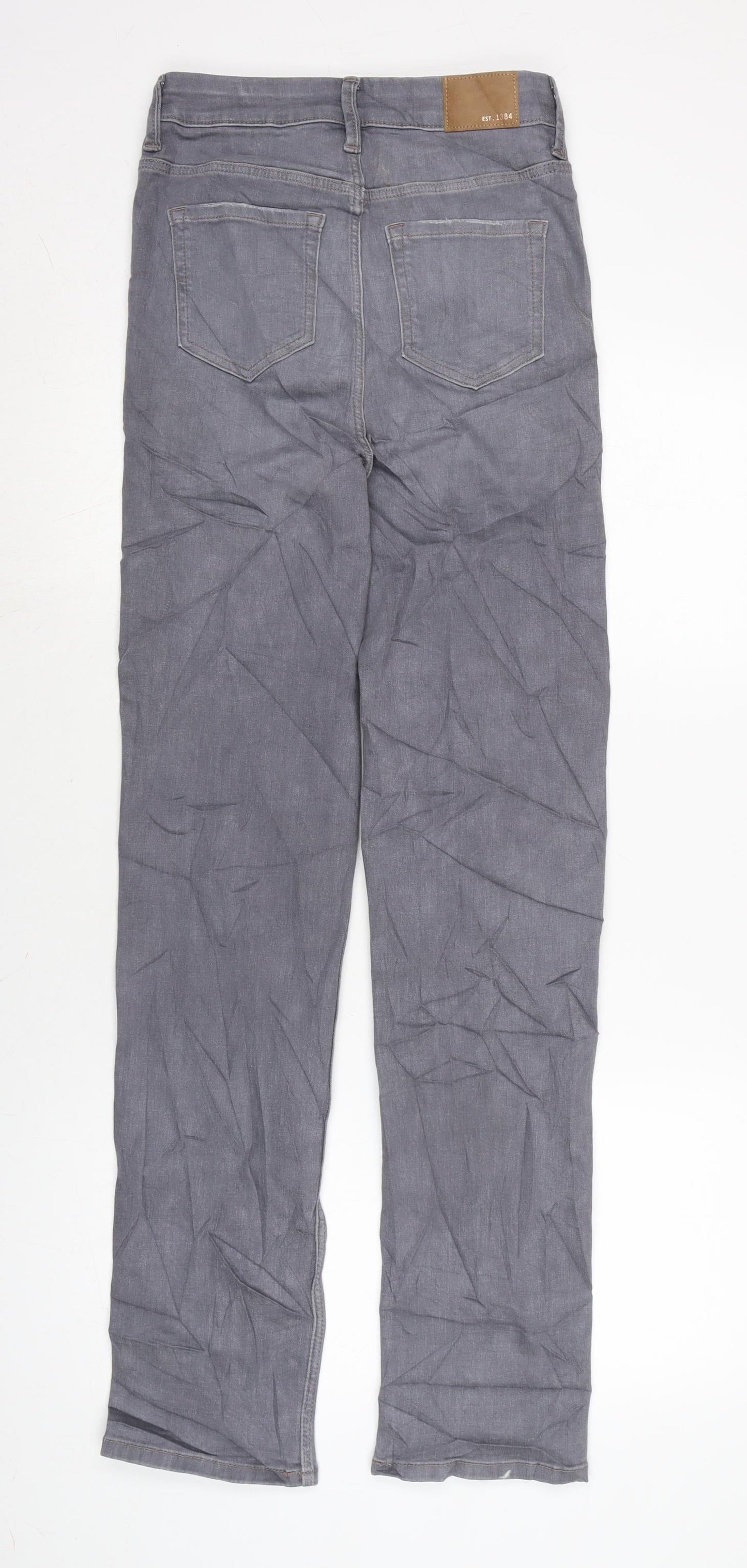 Womens UK Size 8 Marks and Spencer Regular Fit Straight Grey Jeans