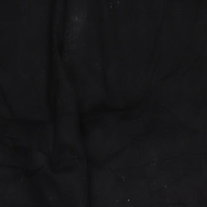 Marks and Spencer Mens Black Cotton Straight Jeans Size 3XL L33 in Regular Zip