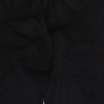 Marks and Spencer Mens Black Cotton Straight Jeans Size 3XL L33 in Regular Zip