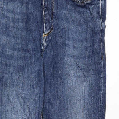 Mens UK Size 30 in River Island Regular Fit Straight Blue Jeans