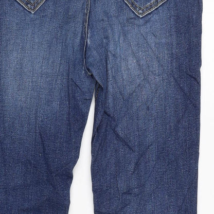 Mens UK Size 30 in River Island Regular Fit Straight Blue Jeans