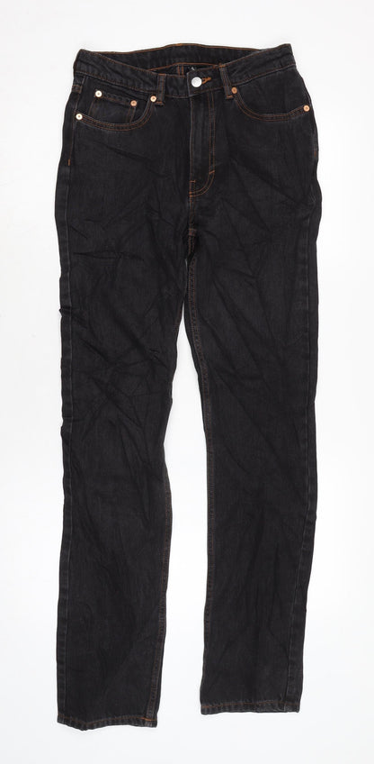 Weekday Mens Black Cotton Straight Jeans Size 27 in L32 in Regular Zip
