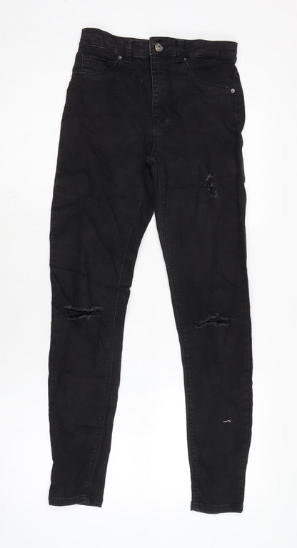 Womens UK Size 8 Berksha Regular Fit Tapered Black Jeans