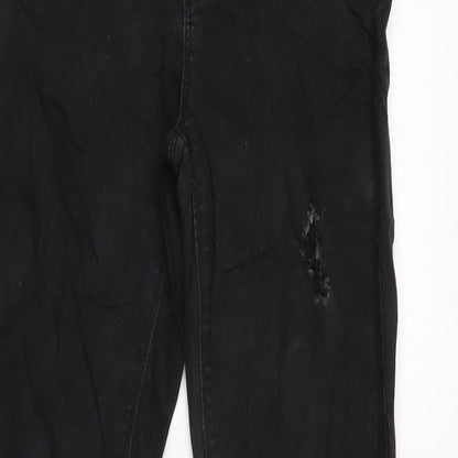 Womens UK Size 8 Berksha Regular Fit Tapered Black Jeans