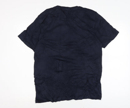 NEXT Mens Blue Cotton T-Shirt Size M Crew Neck