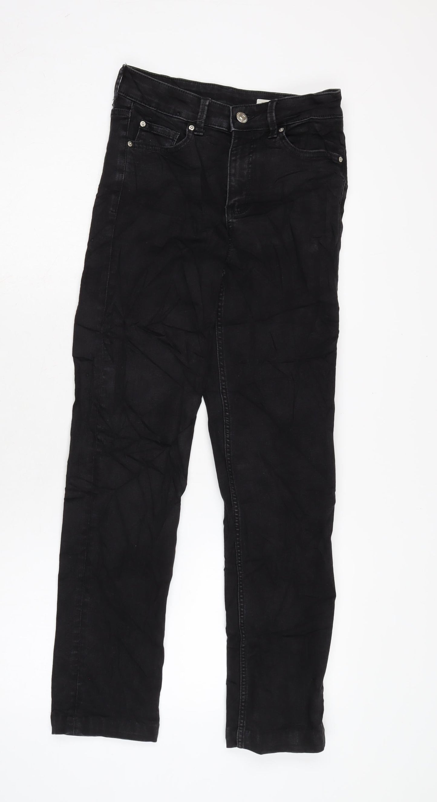 Womens UK Size 8 Marks and Spencer Regular Fit Straight Black Jeans