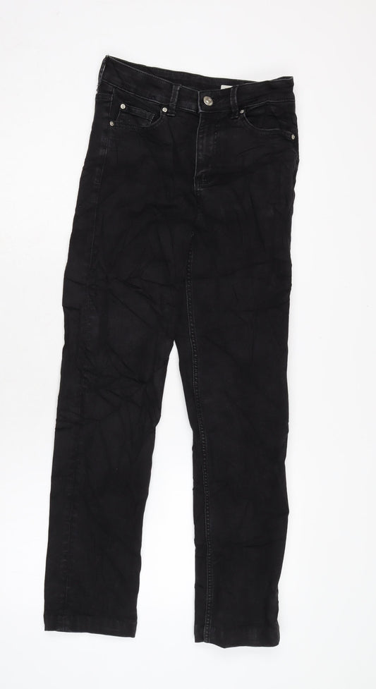Womens UK Size 8 Marks and Spencer Regular Fit Straight Black Jeans