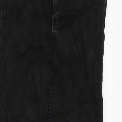 Womens UK Size 8 Marks and Spencer Regular Fit Straight Black Jeans