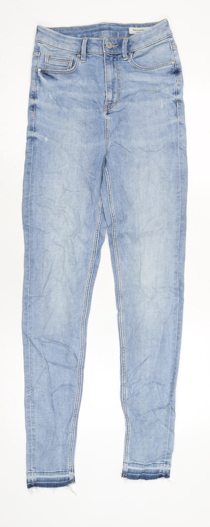 Womens UK Size 8 Marks and Spencer Regular Fit Tapered Blue Jeans