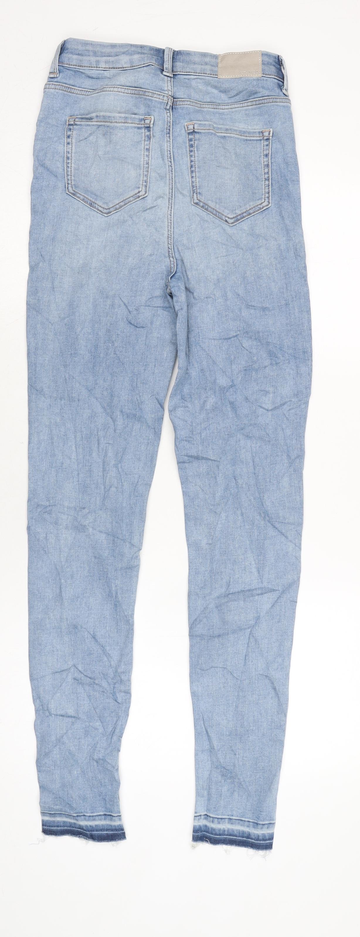 Womens UK Size 8 Marks and Spencer Regular Fit Tapered Blue Jeans