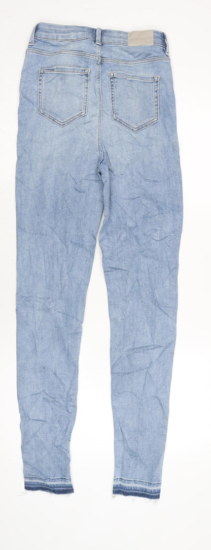 Womens UK Size 8 Marks and Spencer Regular Fit Tapered Blue Jeans