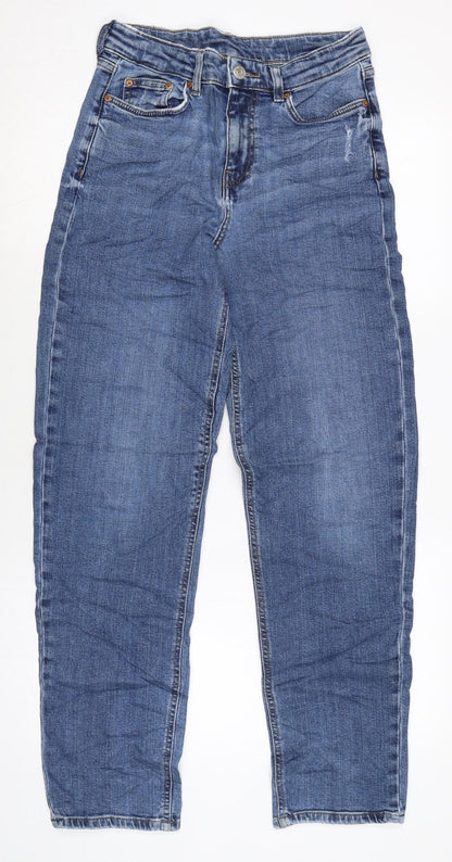 Womens UK Size 8 Marks and Spencer Regular Fit Straight Blue Jeans