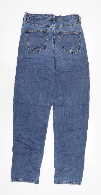 Womens UK Size 8 Marks and Spencer Regular Fit Straight Blue Jeans