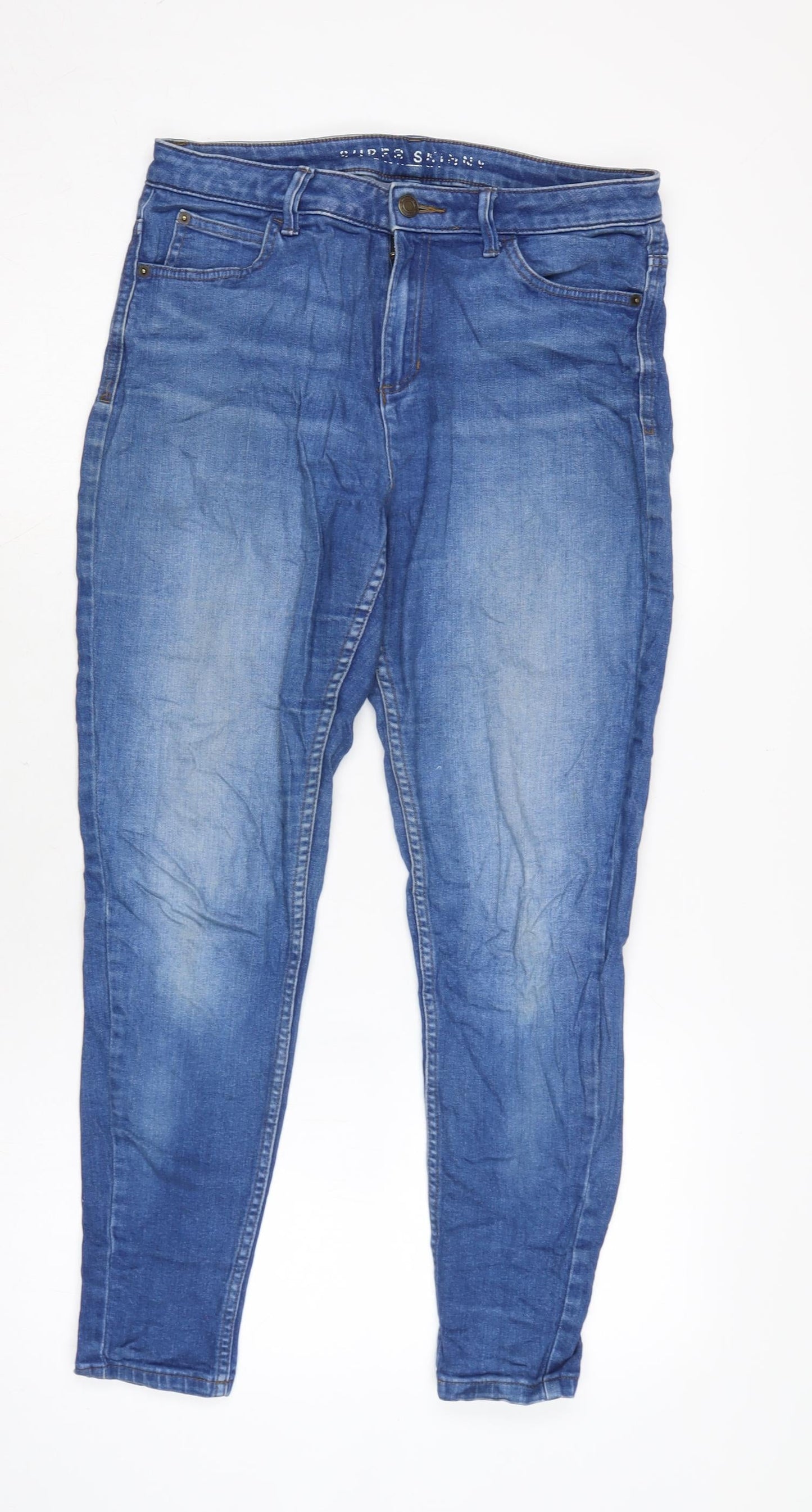 Womens UK Size 12 Marks and Spencer Regular Fit Skinny Blue Jeans