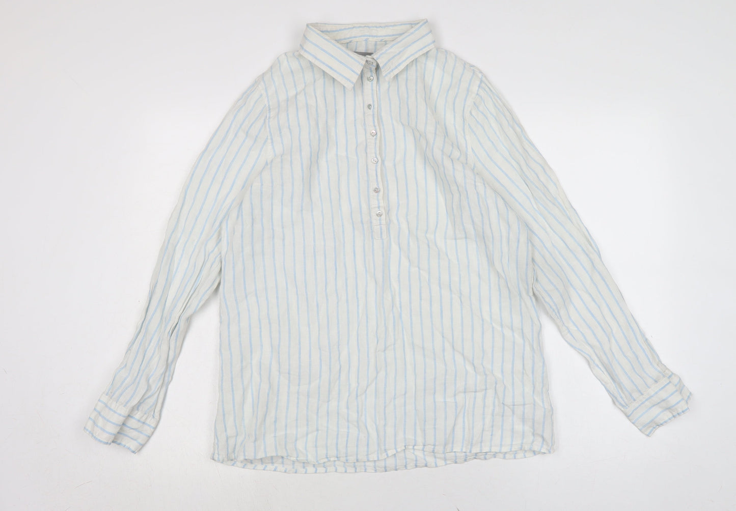 Womens UK Size L Kenar Ivory Basic Blouse