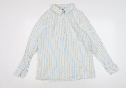Womens UK Size L Kenar Ivory Basic Blouse