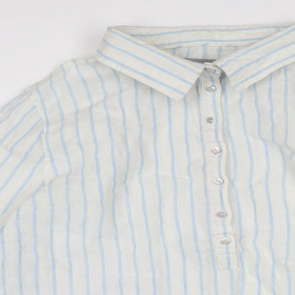 Womens UK Size L Kenar Ivory Basic Blouse
