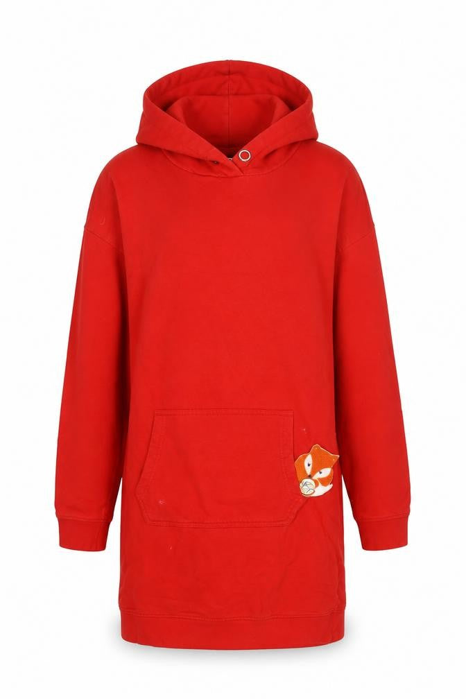 Bonprix Girls Red Cotton Jumper Dress Size XL Crew Neck
