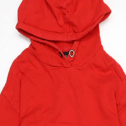 BPC Girls Red Cotton Jumper Dress Size XL Crew Neck