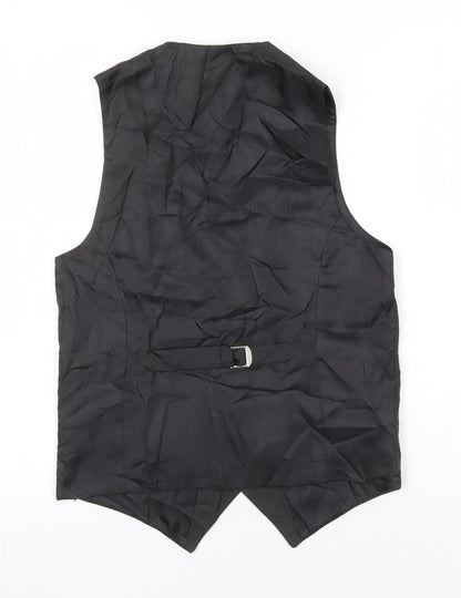 Bolongaro Trevor Mens Black Polyester Jacket Suit Waistcoat Size 36 Regular