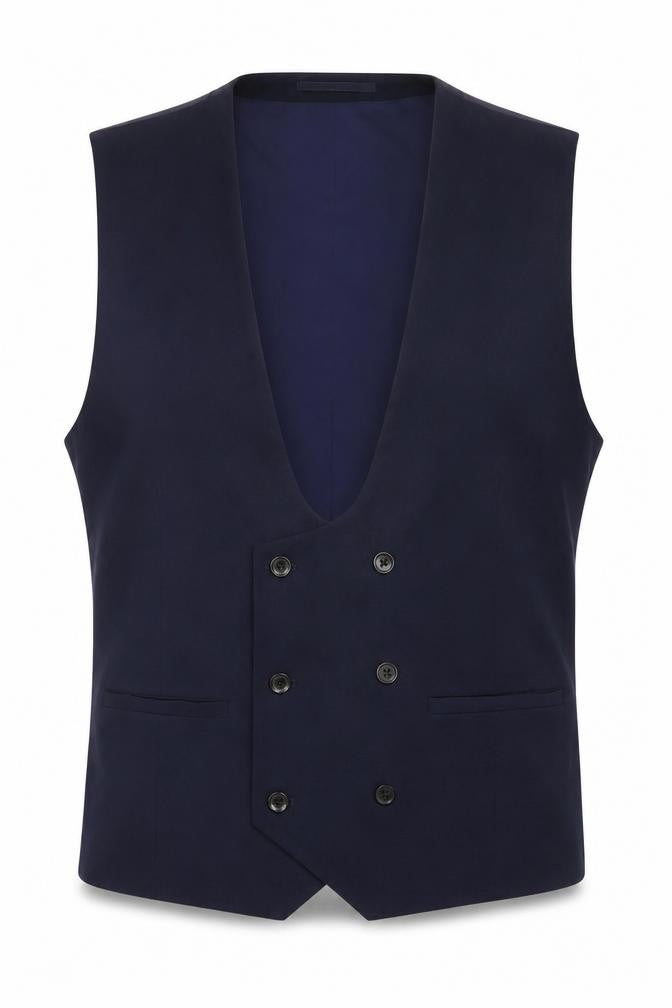 ONESIX5IVE Mens Blue Viscose Jacket Suit Waistcoat Size 48 Regular