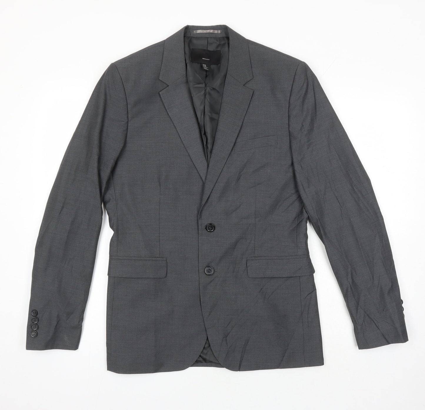 Mens UK Size 38 H&M Regular Grey Suit Jacket