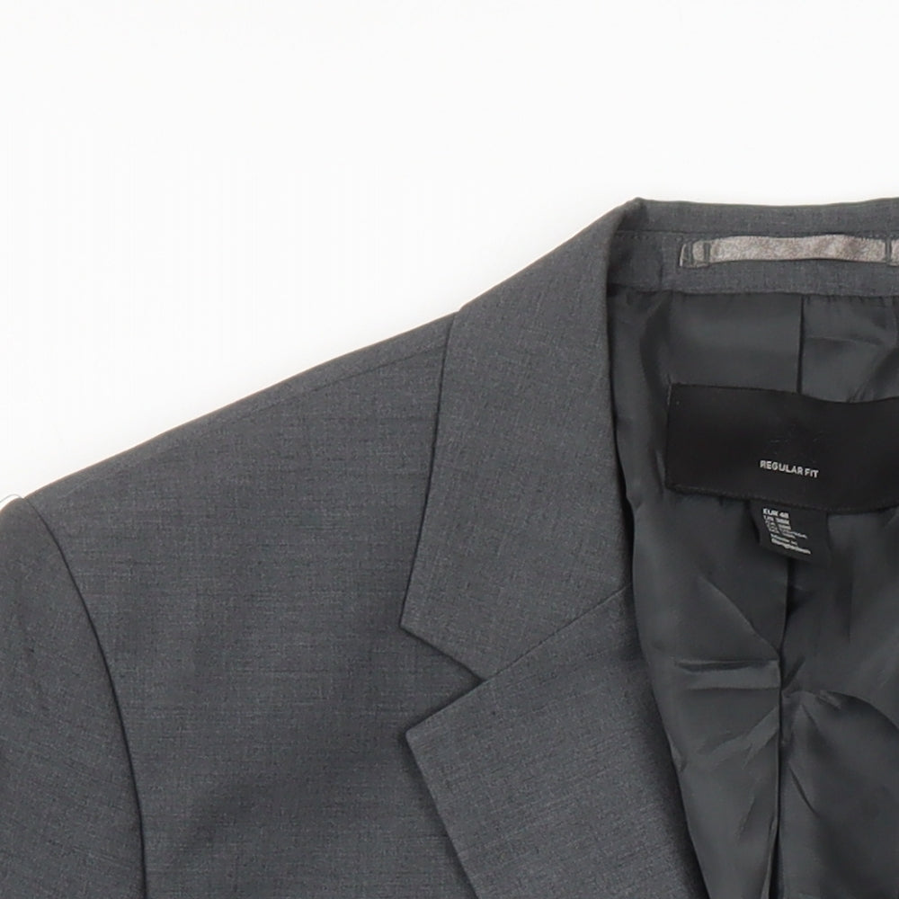 Mens UK Size 38 H&M Regular Grey Suit Jacket