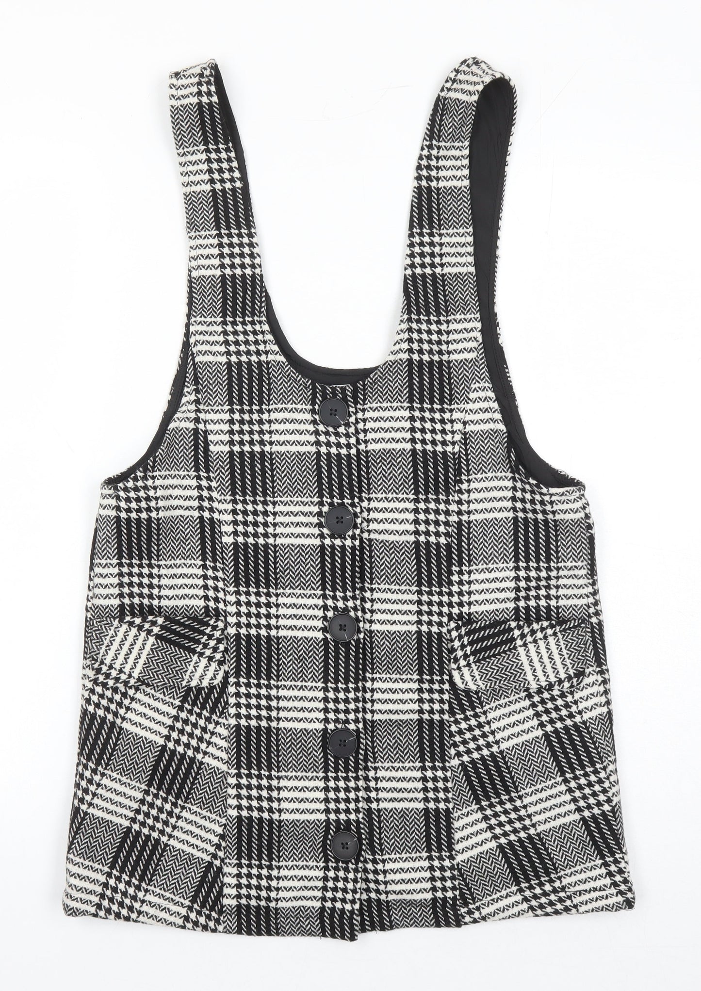 NEXT Girls Multicoloured Check Gilet Waistcoat Size 11 Years