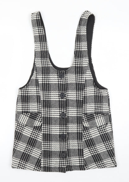 NEXT Girls Multicoloured Check Gilet Waistcoat Size 11 Years