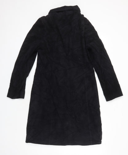 Womens UK Size 12 Dorothy Perkins Black Overcoat
