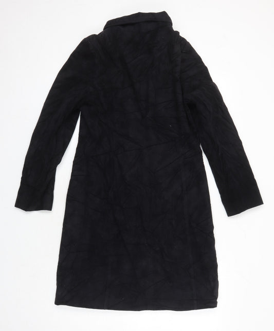 Womens UK Size 12 Dorothy Perkins Black Overcoat