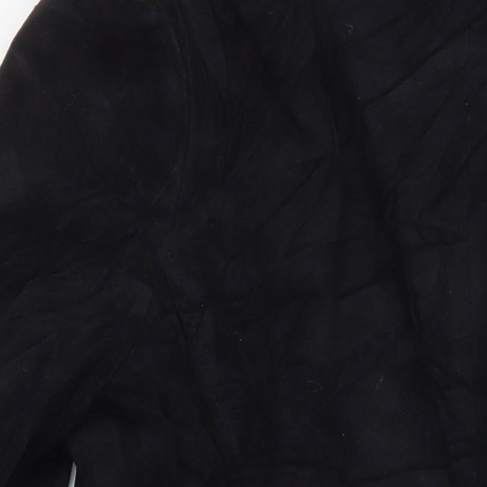 Womens UK Size 12 Dorothy Perkins Black Overcoat