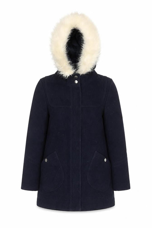 Womens UK Size 10 Topshop Blue Overcoat
