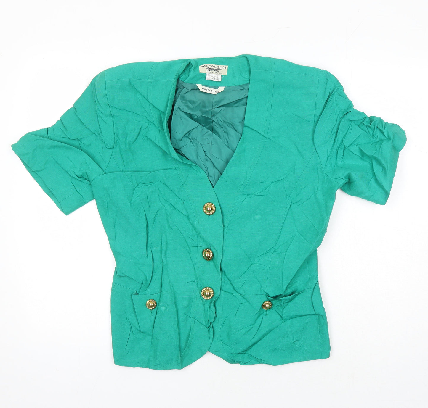 Womens UK Size 12 Paul Costelloe Green Tunic Blouse