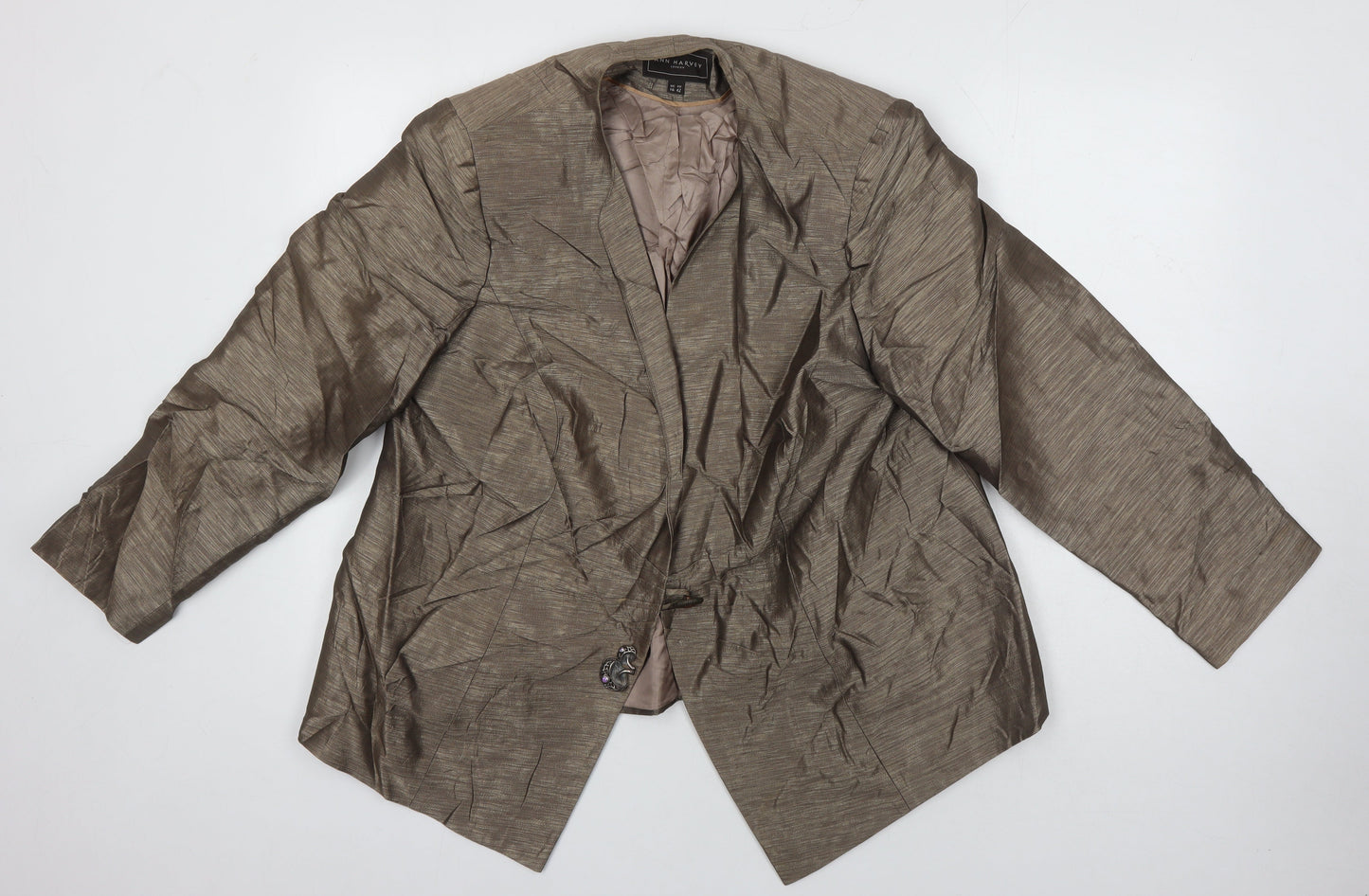Womens UK Size 16 Ann Harvey Brown Jacket