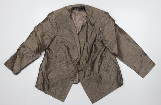 Ann Harvey Womens Brown Jacket Size 16 - Mushroom