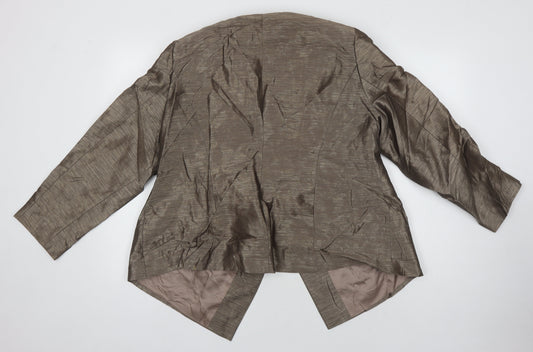 Ann Harvey Womens Brown Jacket Size 16 - Mushroom