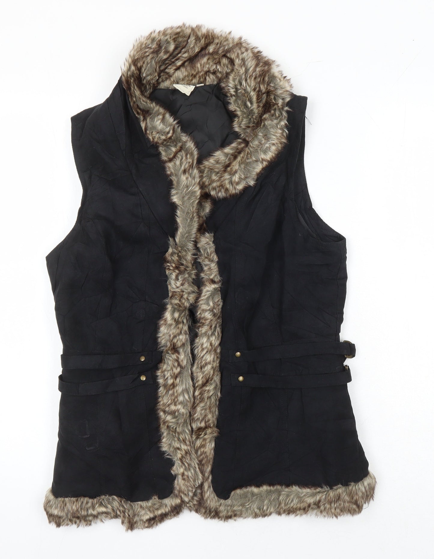 Womens UK Size 12 Cotton Traders Black Gilet
