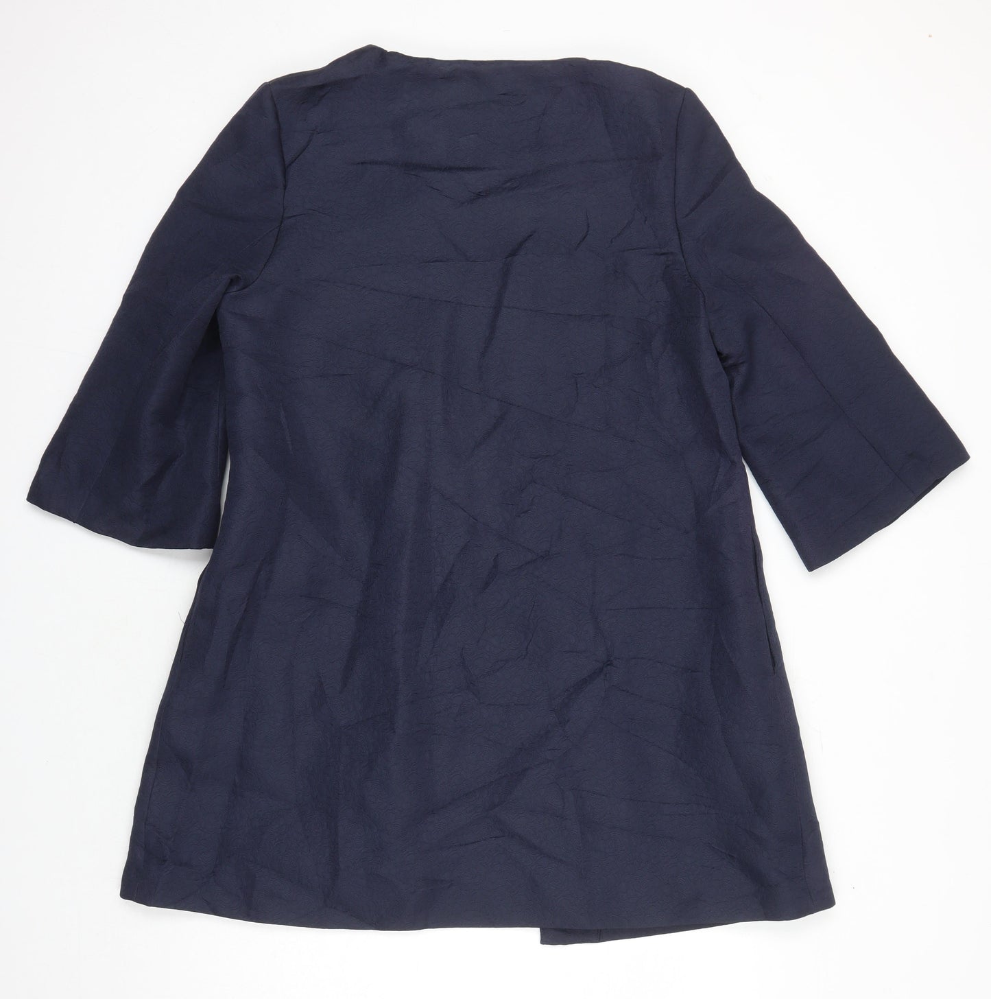Fee G Womens Blue Jacket Coat Size 14 - Flower detail