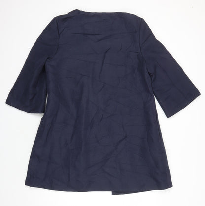 Fee G Womens Blue Jacket Coat Size 14 - Flower detail