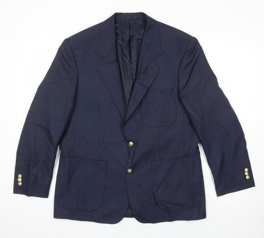 Mens UK Size 40 Chums Regular Blue Suit Jacket
