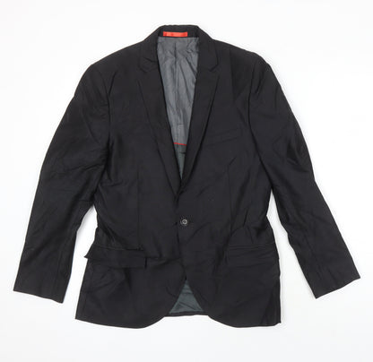 Mens UK Size 38 Ventuno 21 Regular Black Suit Jacket