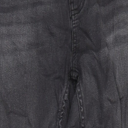 M&S Womens Grey Cotton Skinny Jeans Size 8 L27 in Regular